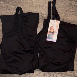 Joyspun Women's Maternity Crossover Nursing Cami Bundle of Two Size L-XL